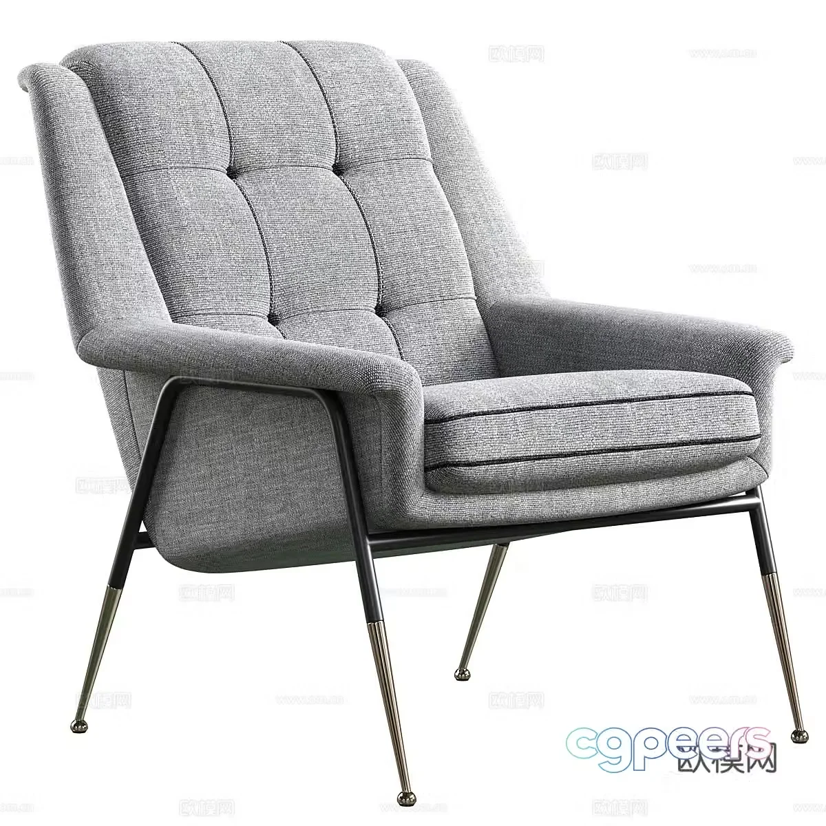 Modern Italian Tosconova Witton lounge chair 3d model