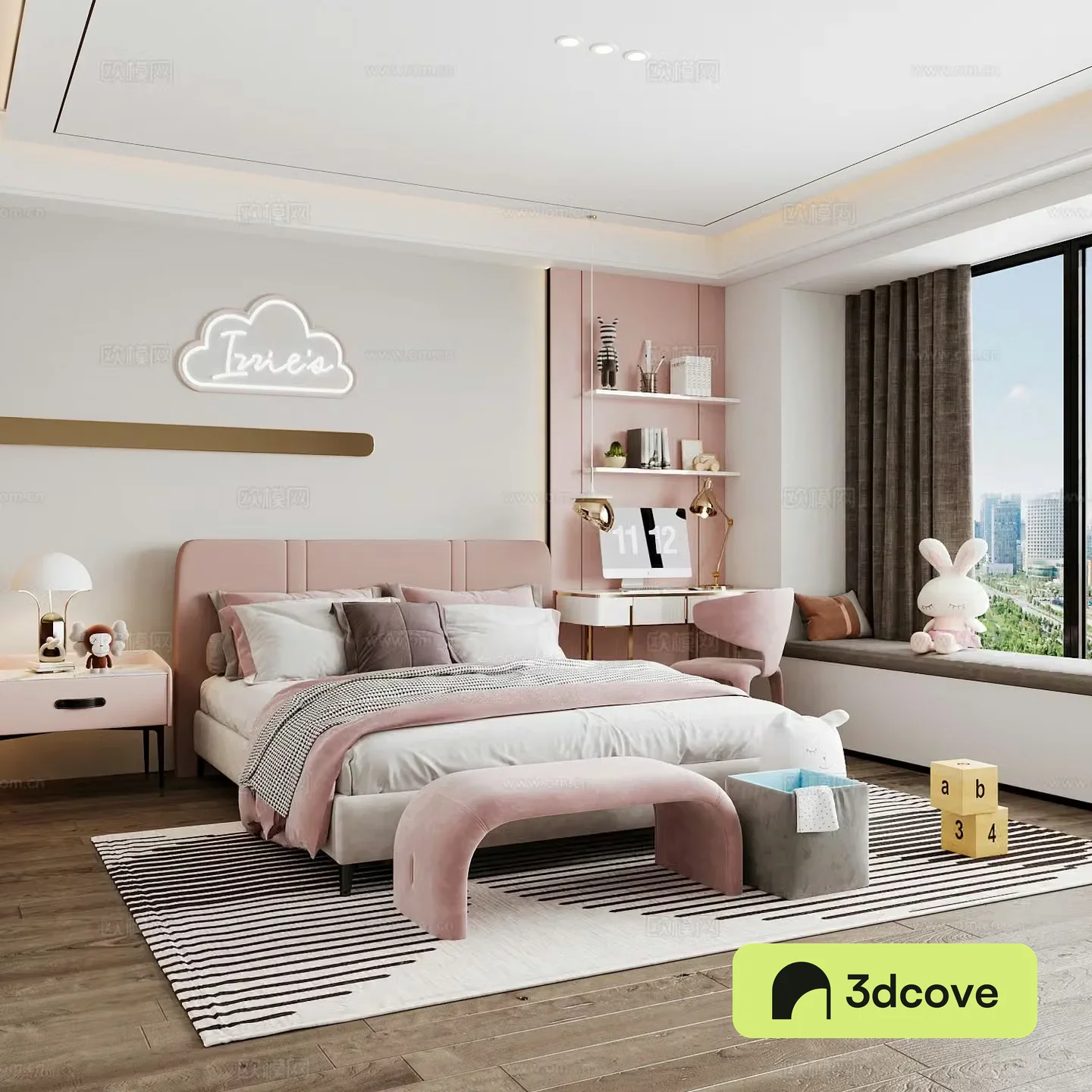 Modern children’s room boy’s room girl’s room children’s bed children’s wardrobe children’s desk