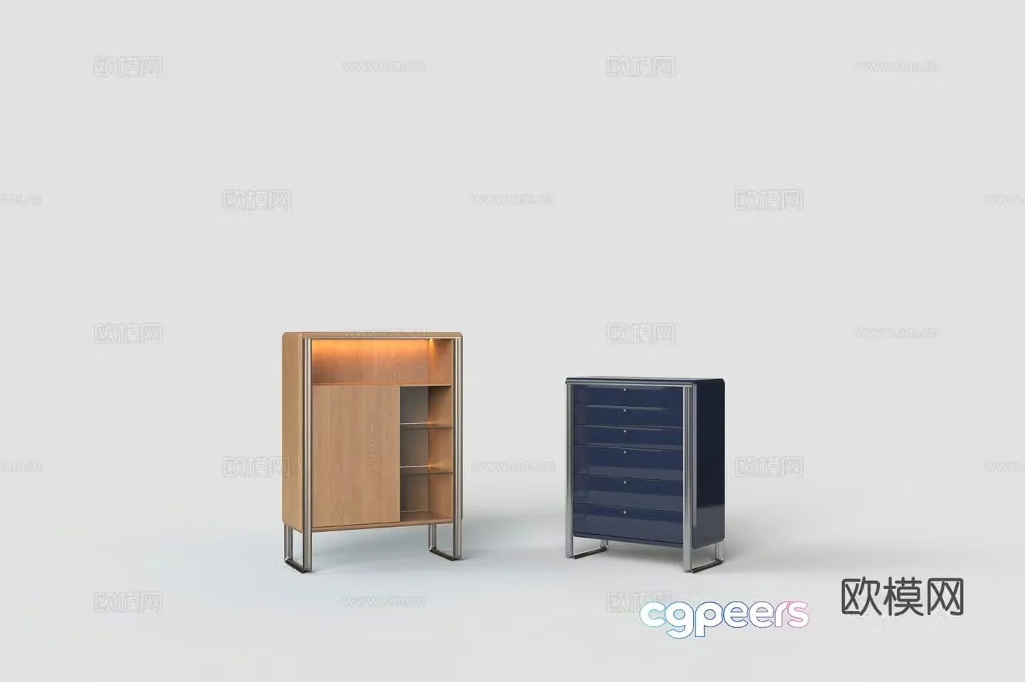 Modern entryway cabinet 3d model
