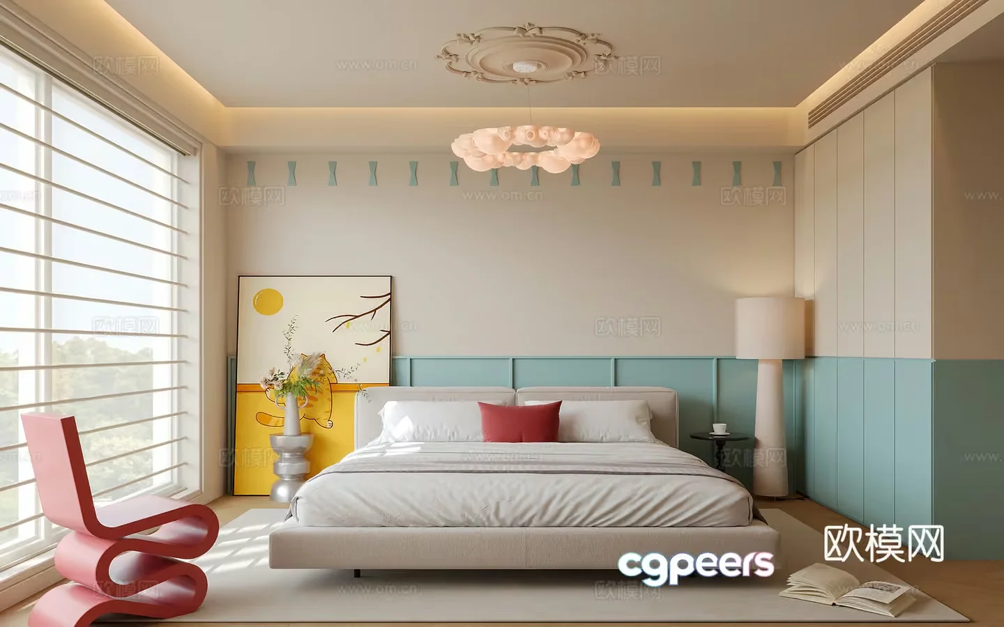 Cozy Bedroom 3D Model – 6455 – VRAY Render