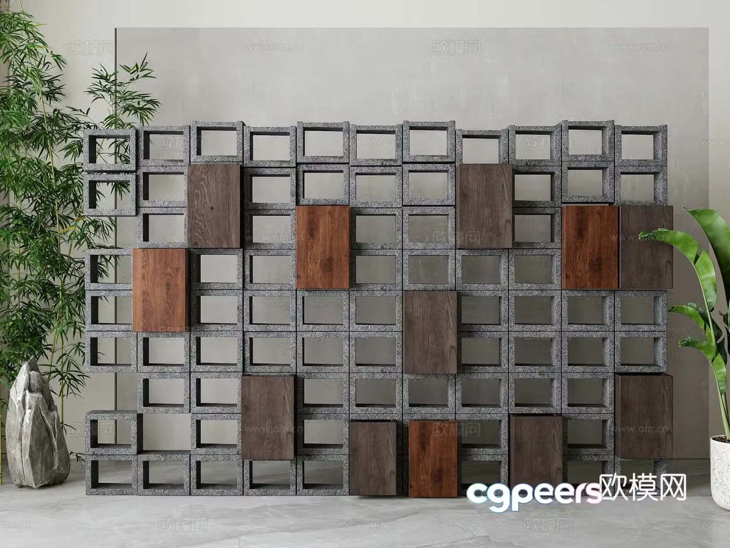 Wasabi wind partition wall 3d model