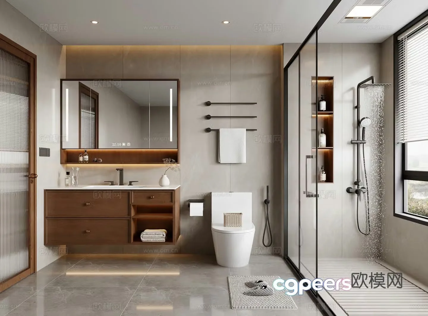 Medieval style bathroom bathroom 3d model