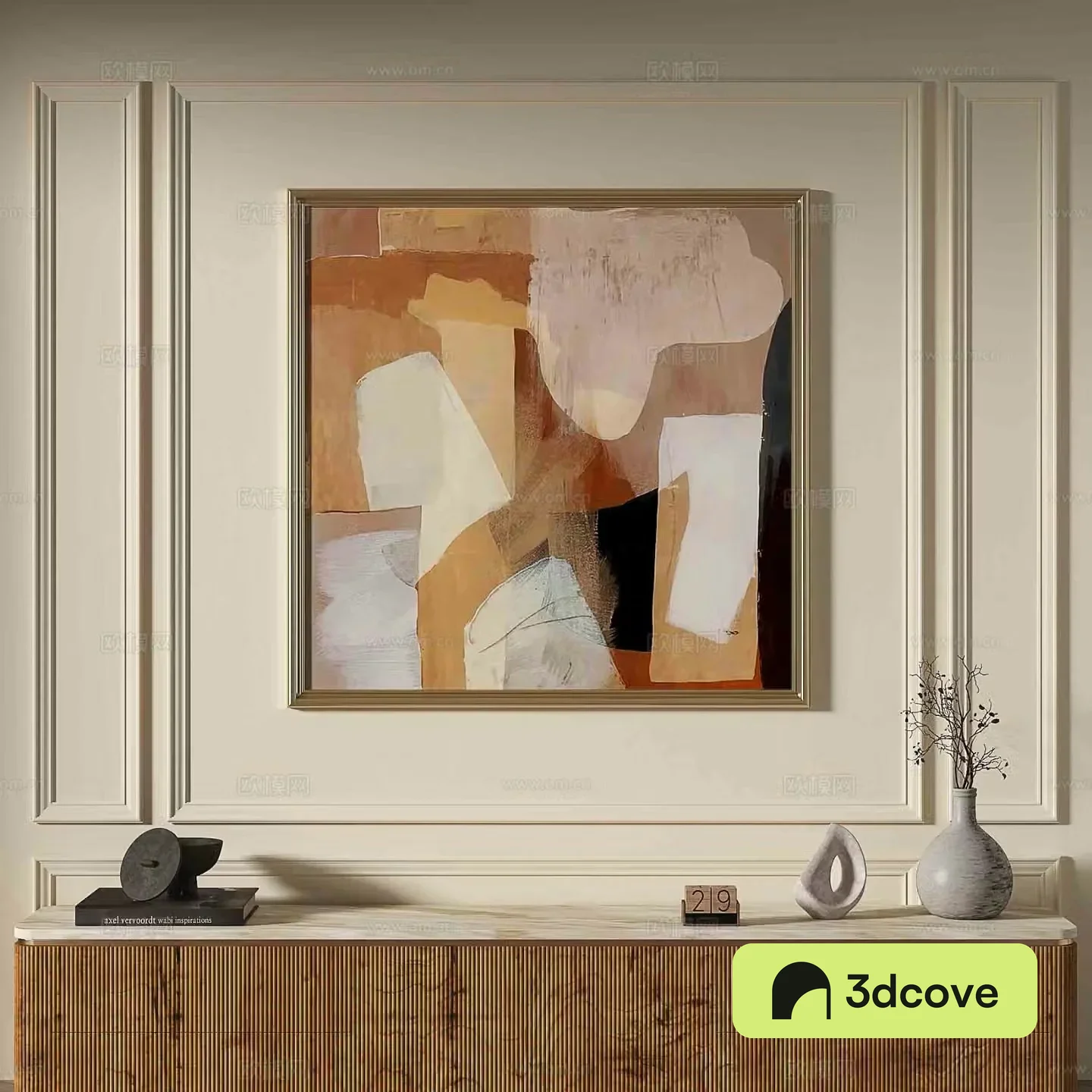 French abstract painting decorative painting