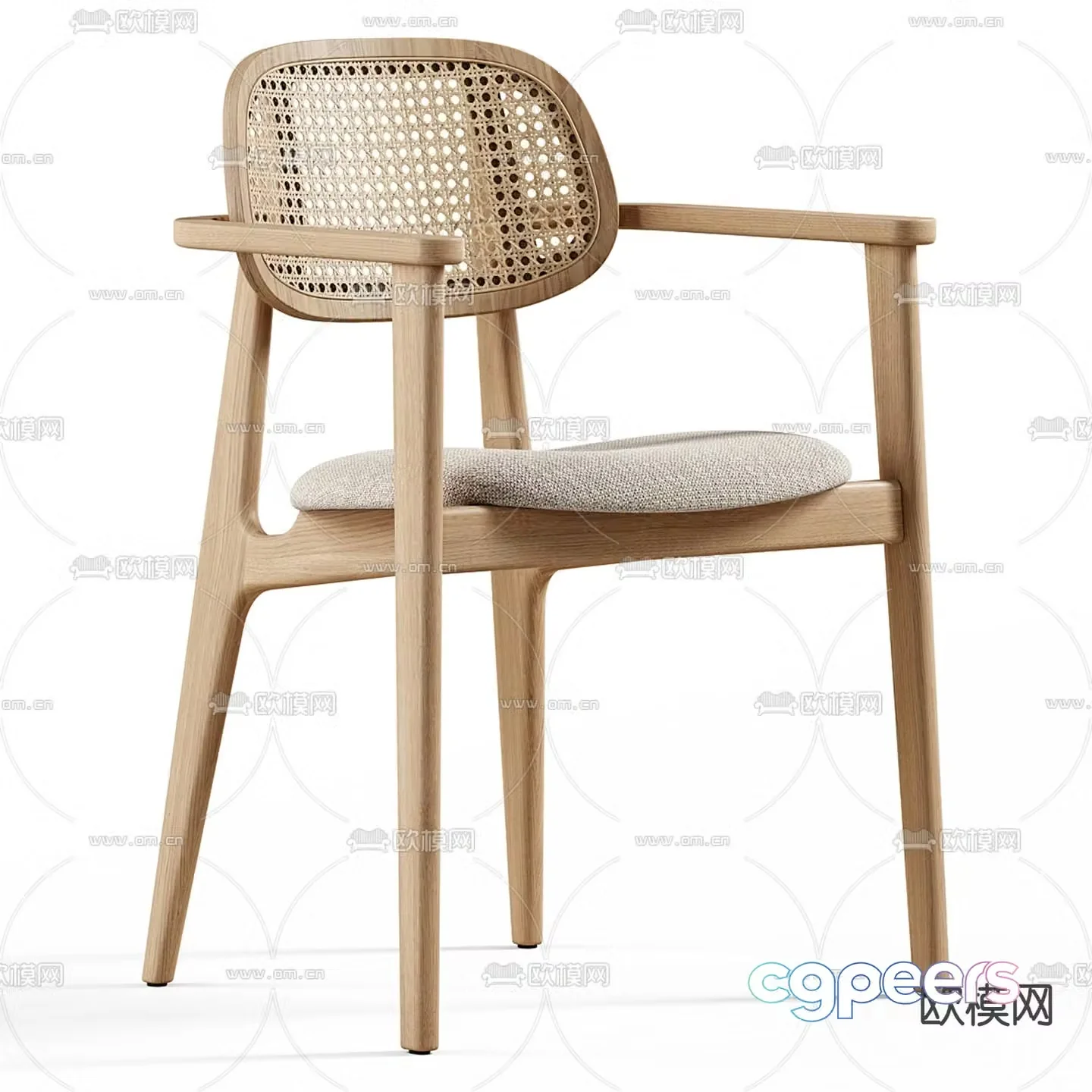 Vincent Sheppard wabi-sabi chair rattan dining chair 3d model