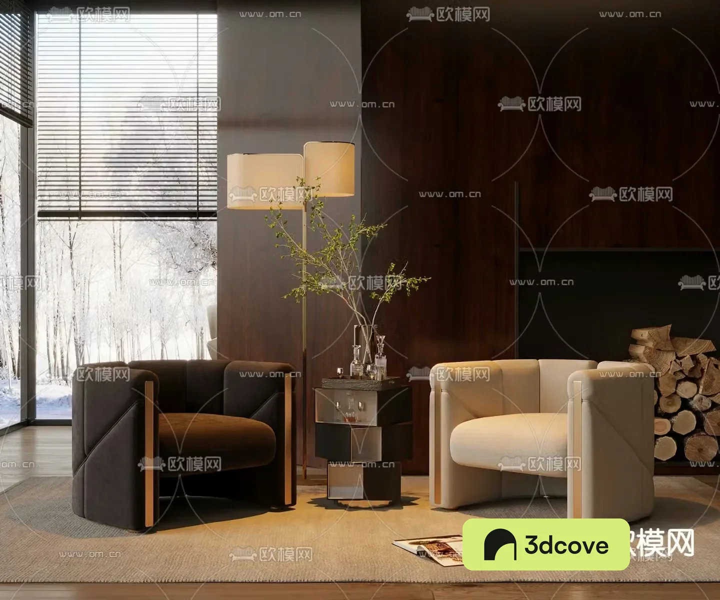 Wasabi sofa chair leisure chair armchair 3d model