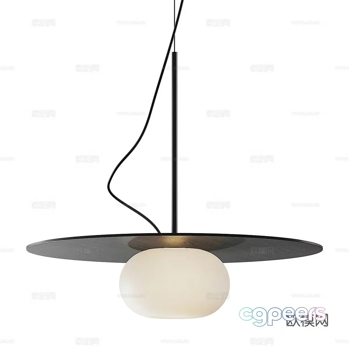 New Chinese style light luxury chandeliers 3D model