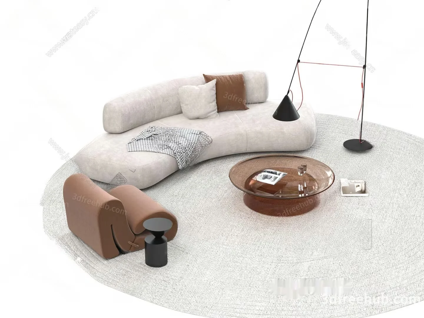 Modern Living Room 3D Model – 22678 – VRAY Render