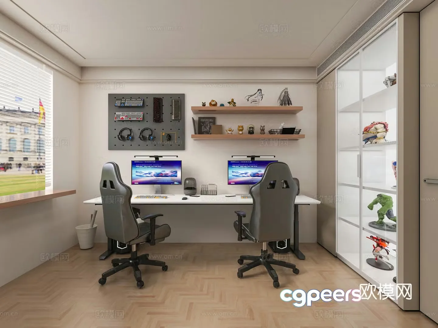 Modern eSports room game room 3D model