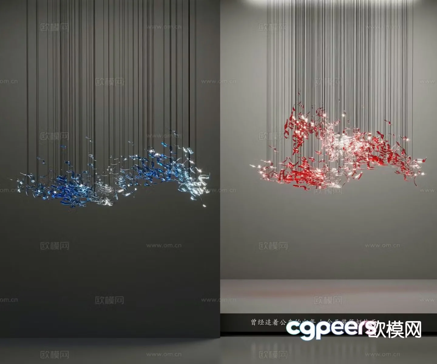 Light luxury crystal lamp art lamp 3d model