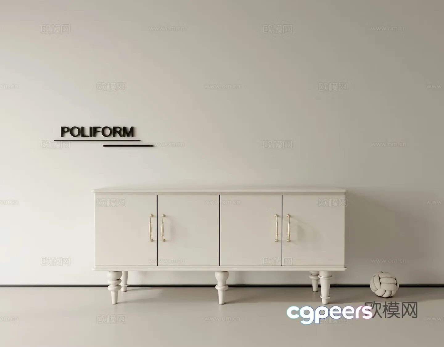 Side cabinet storage cabinet decorative cabinet chest of cabinet 3d model