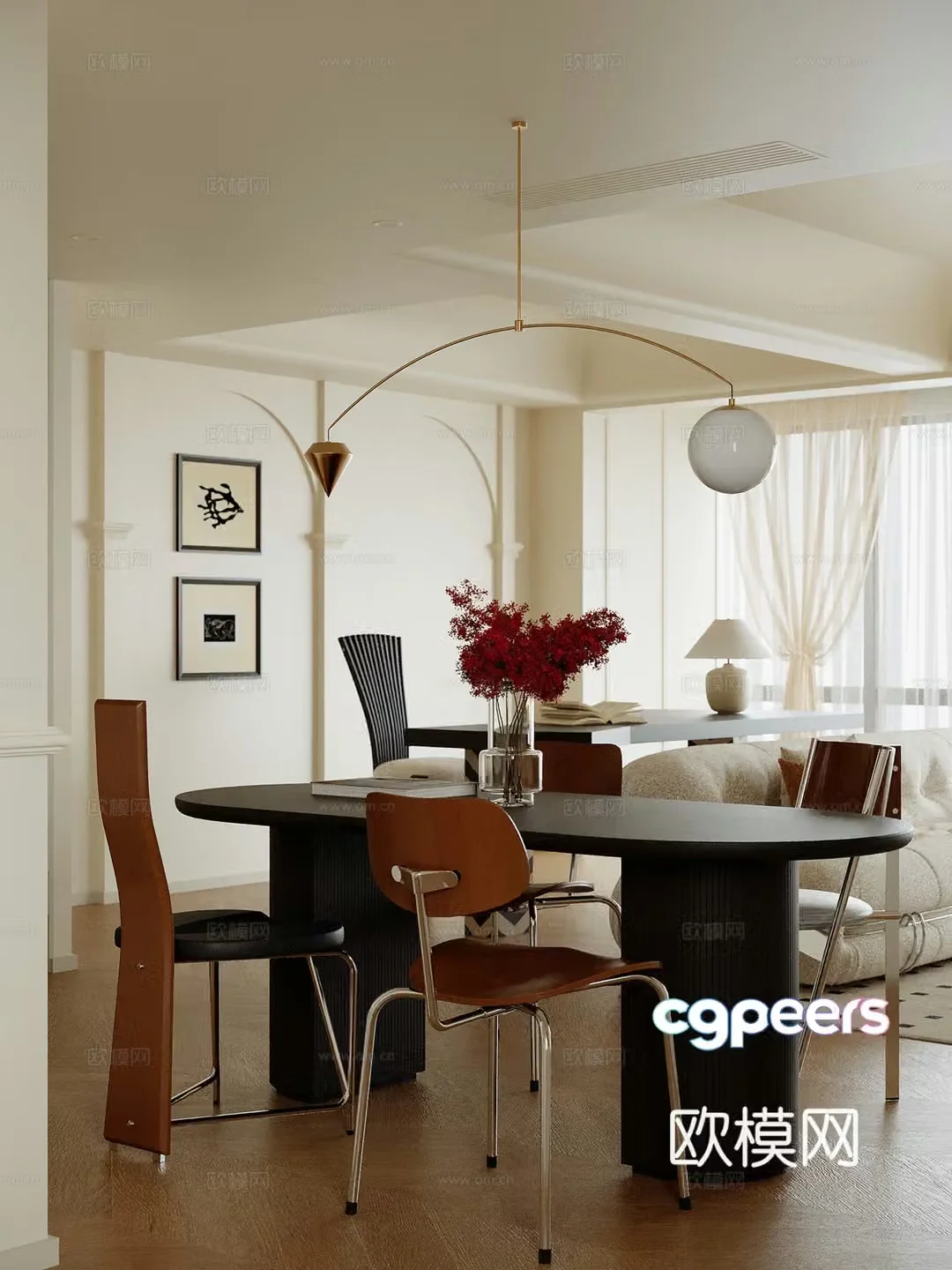French restaurant 3d model