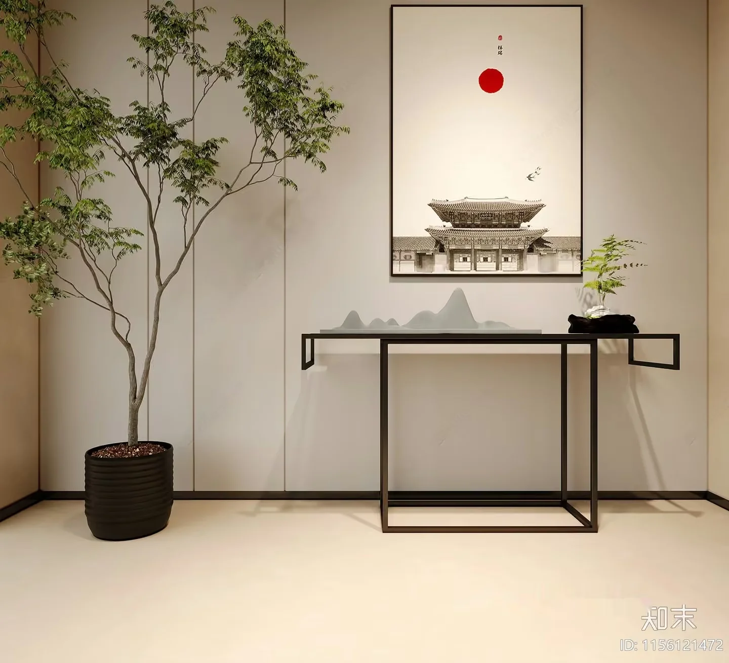 Modern Asian-Inspired Room 3D Model – 4328 – VRAY Render