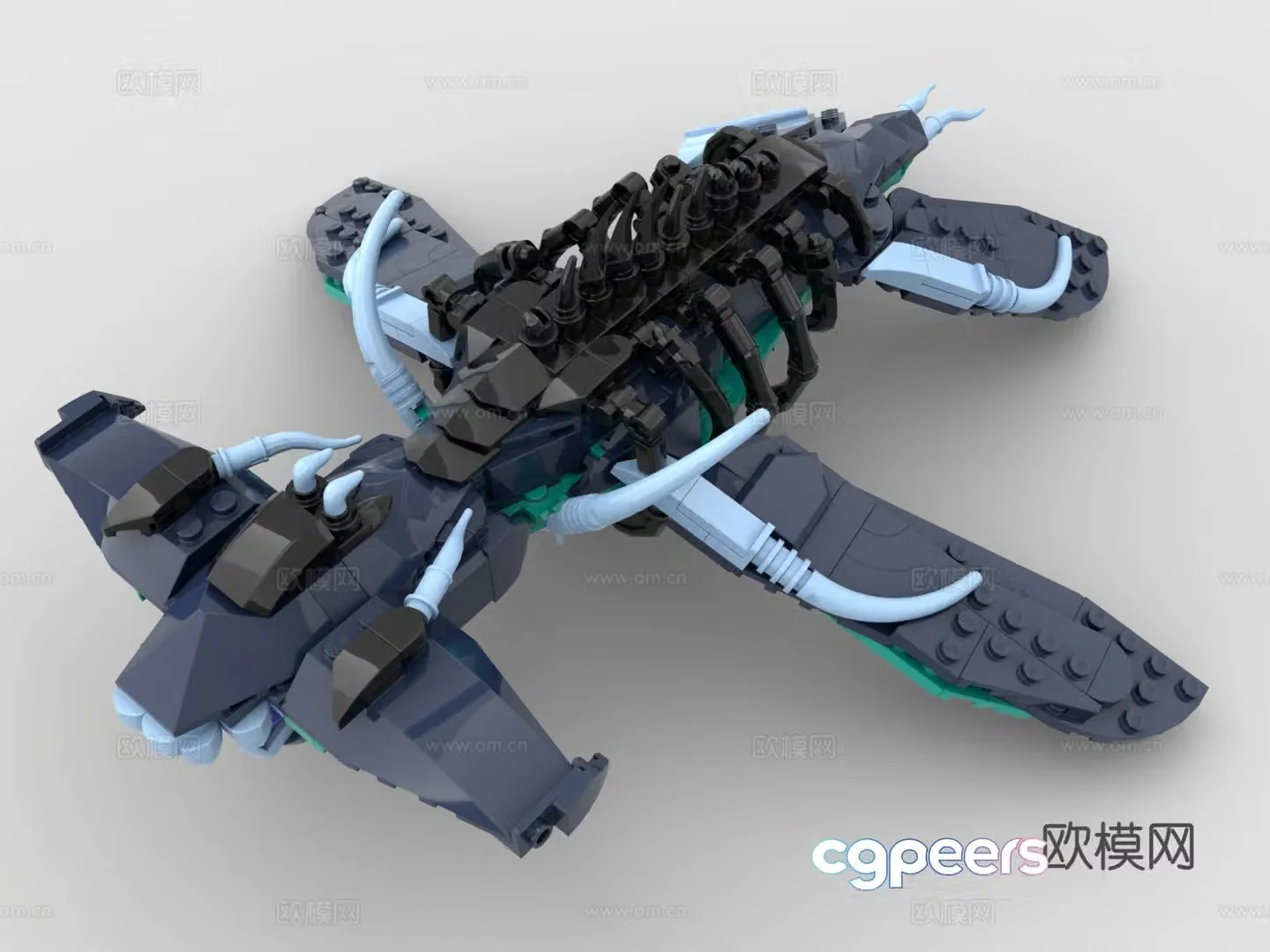LEGO LEGO toys building blocks water dragon turtle turtle 3d model