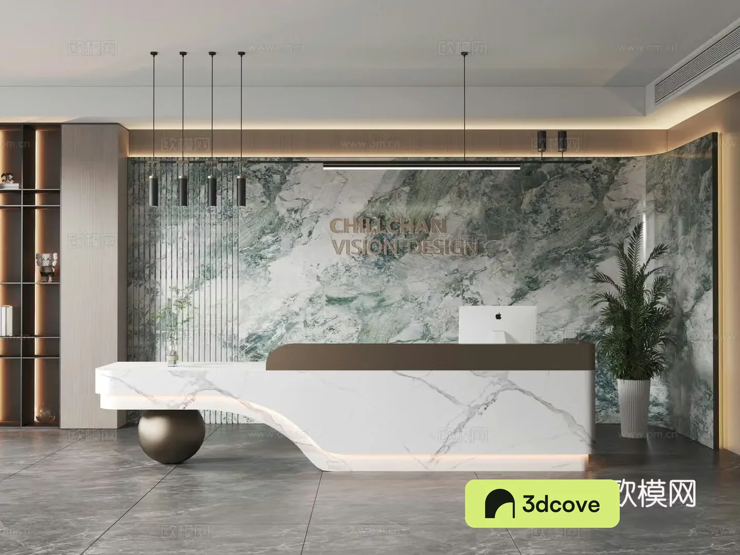 Modern company front desk