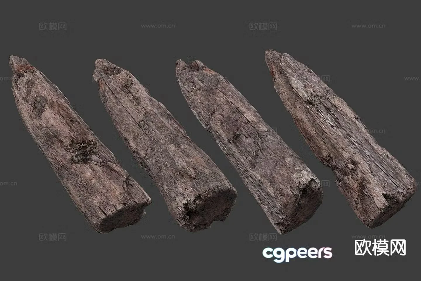 wood firewood firewood stump wooden wedge 3d model