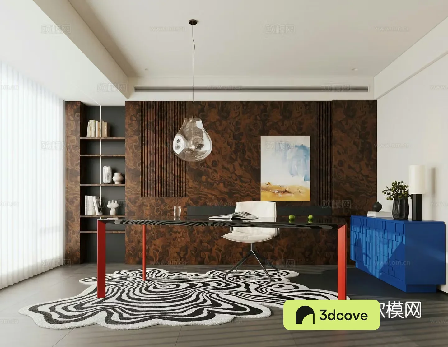 Modern retro study bedroom study living room study open study Bauhaus study pair