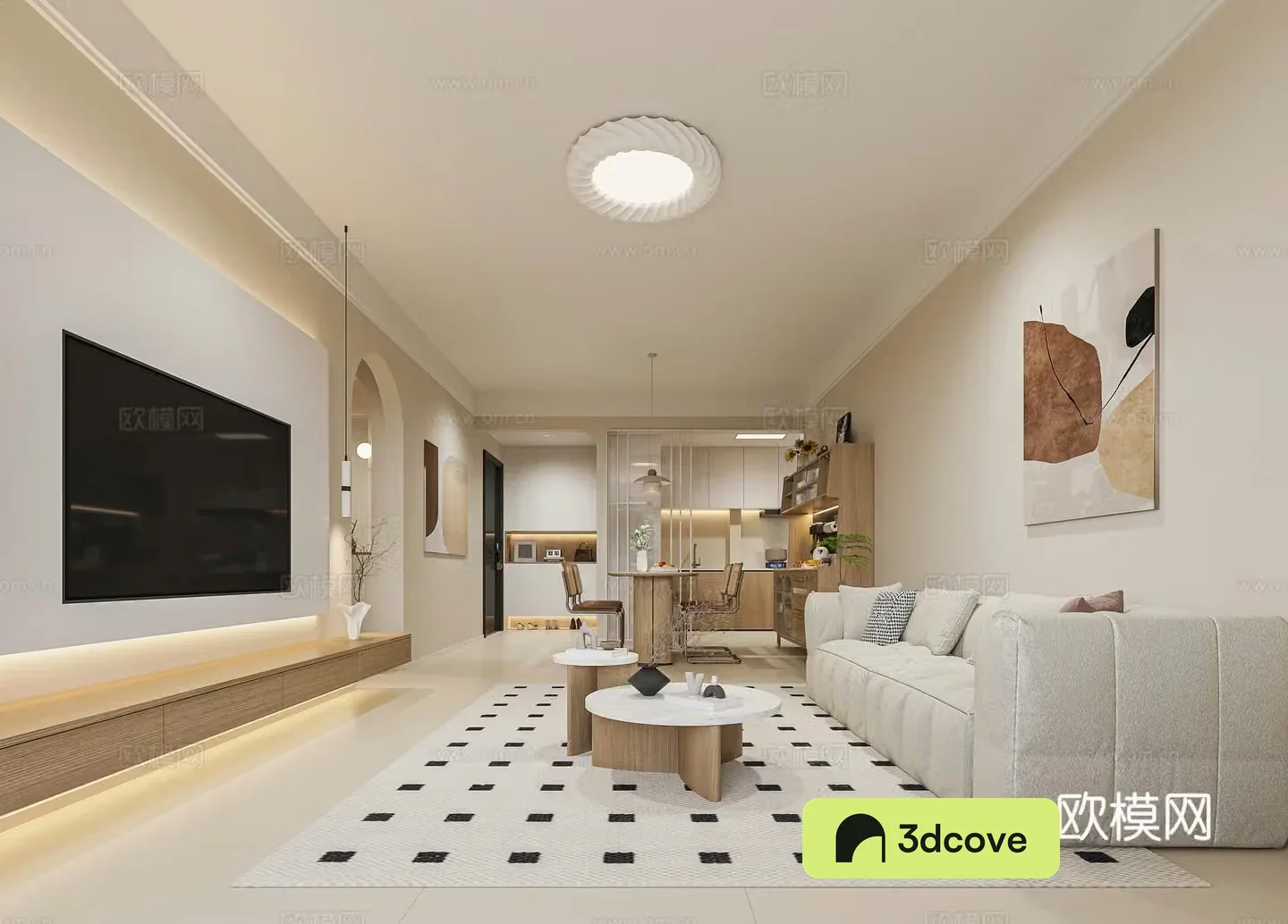 Nordic living and dining room