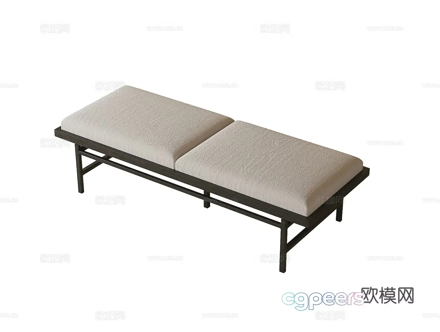 Modern bed stool bench 3d model