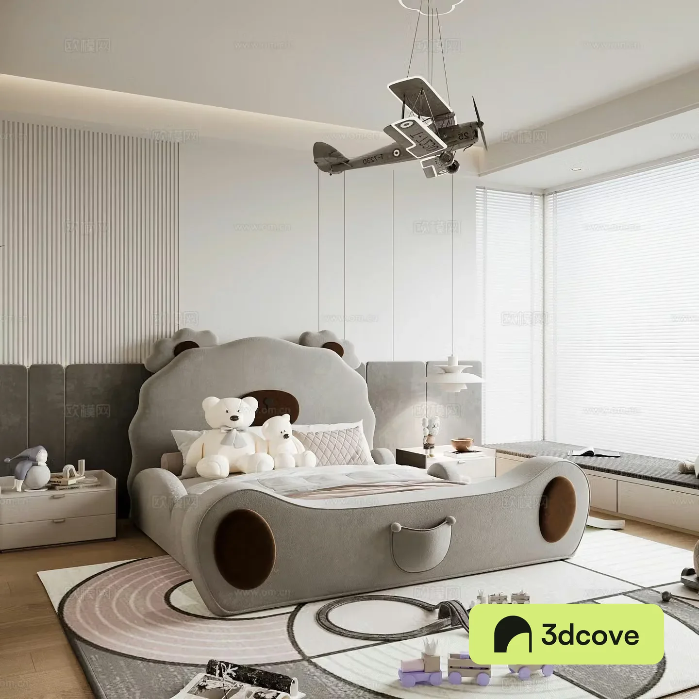 Modern children’s room boy’s room girl’s room children’s bed children’s wardrobe children’s desk