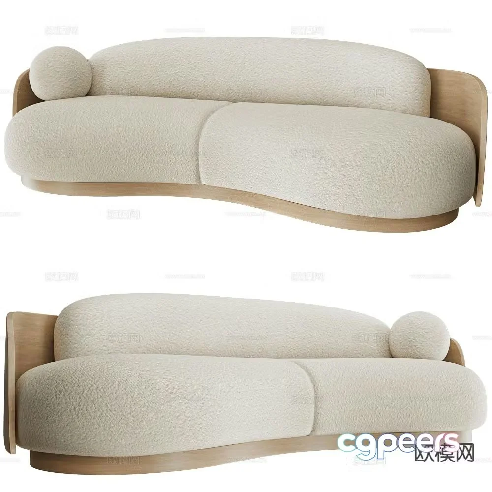Modernature multi-person sofa 3d model