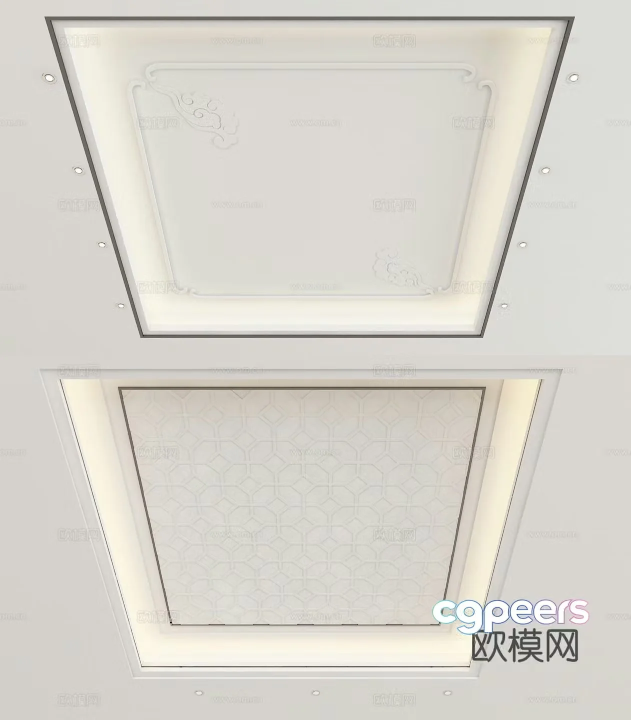 New Chinese style ceiling 3D model