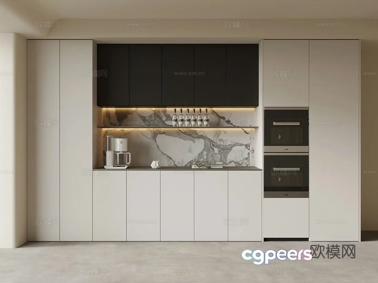 Wine cabinet Modern simple wine cabinet Side cabinet 3D model