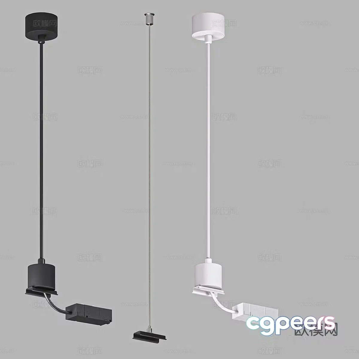 Modern simple small chandelier 3d model