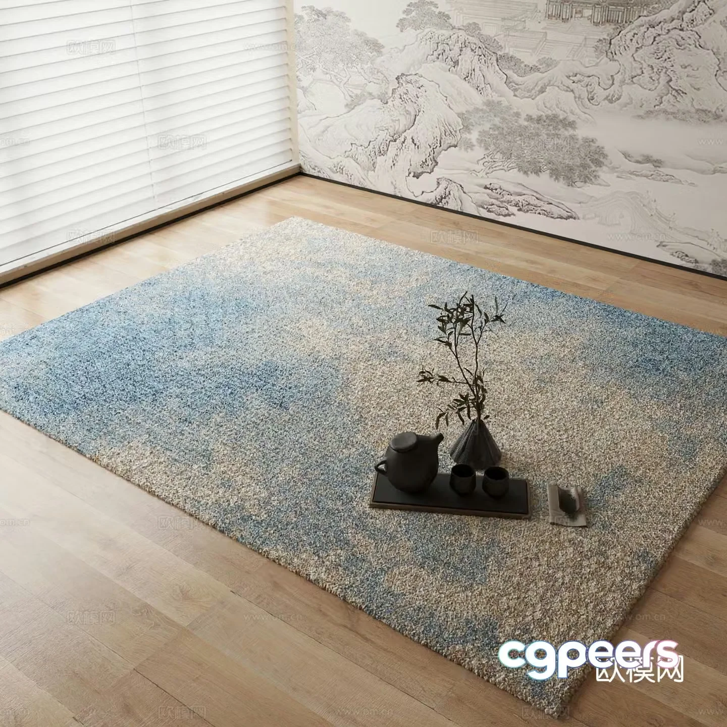 New Chinese carpet 3D model