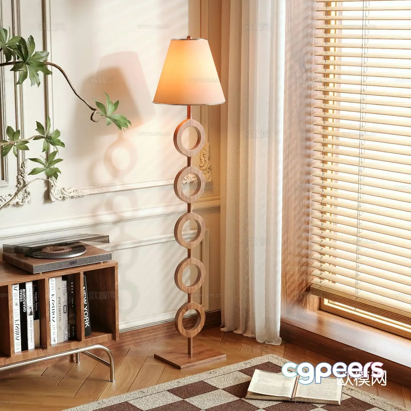 Medieval style floor lamp 3d model