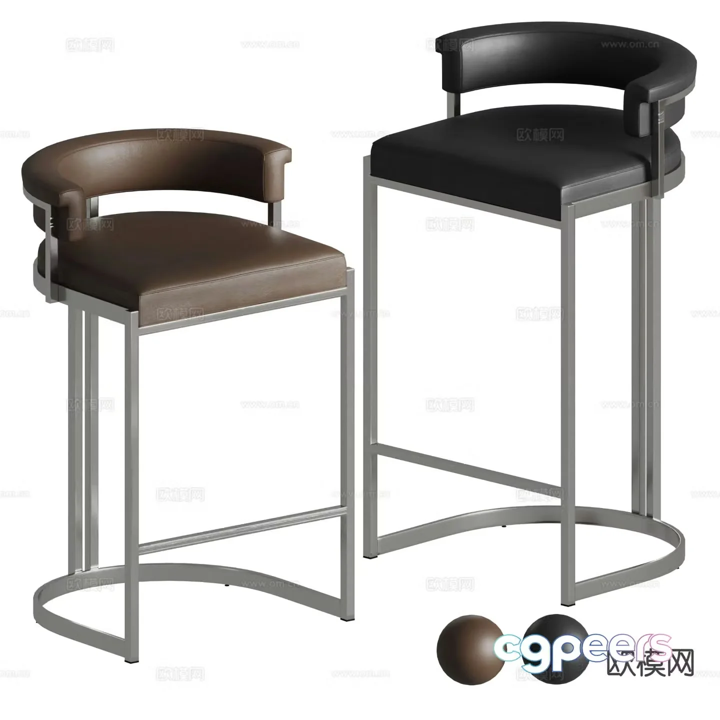 Orchid modern bar stool bar stool high stool 3d model