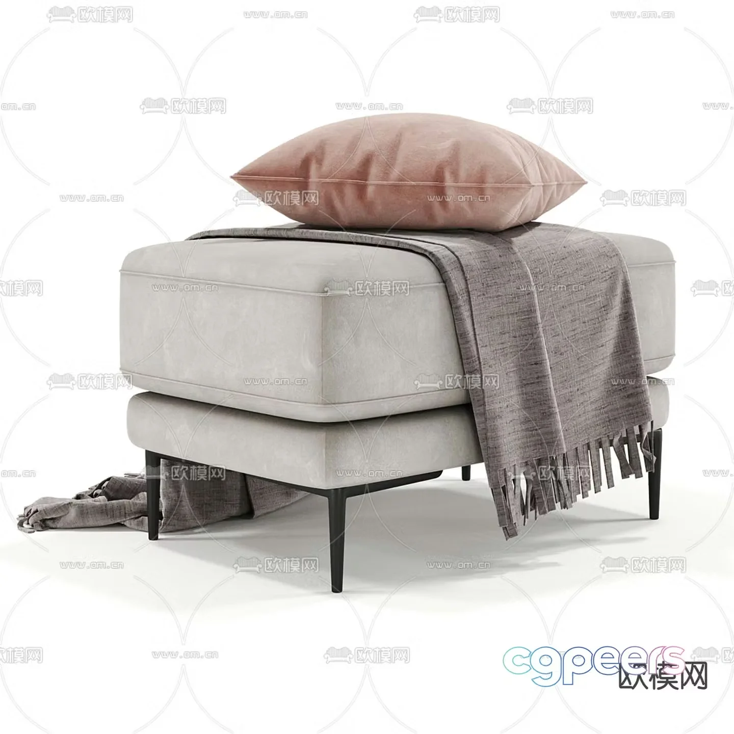 Yunusov&K sofa stool 3d model