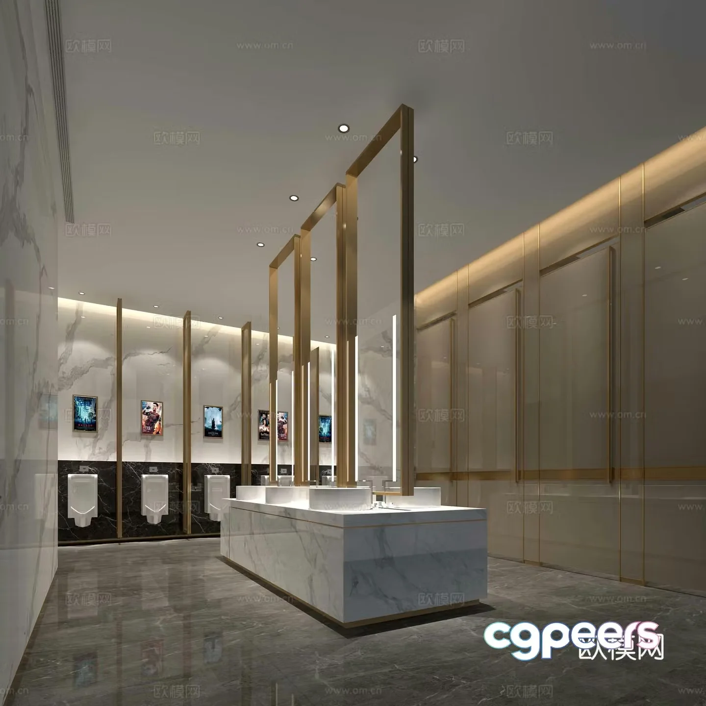 Cinema bathroom 3d model