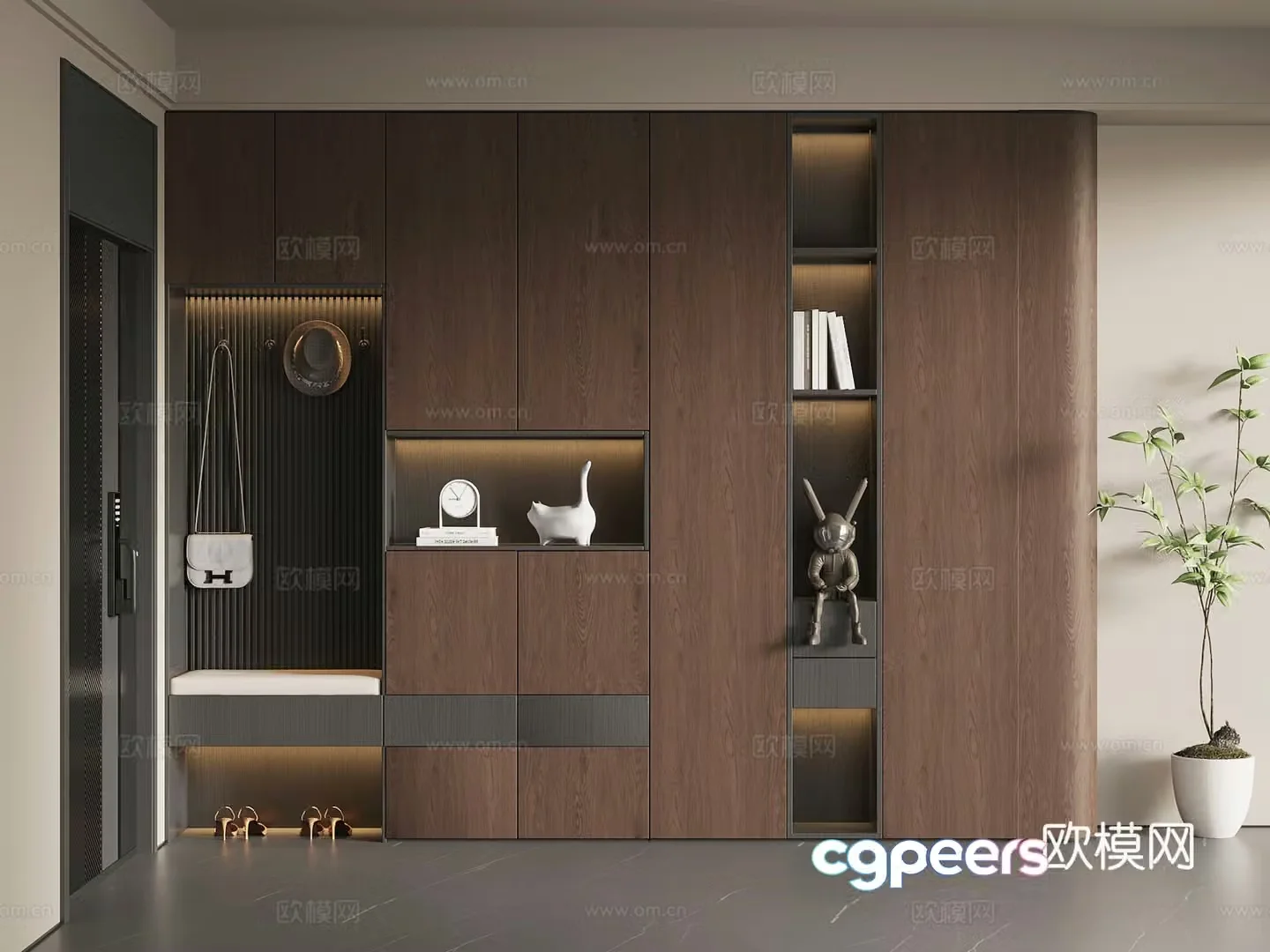 Middle Chinese style shoe cabinet partition shoe cabinet entrance shoe cabinet 3d model