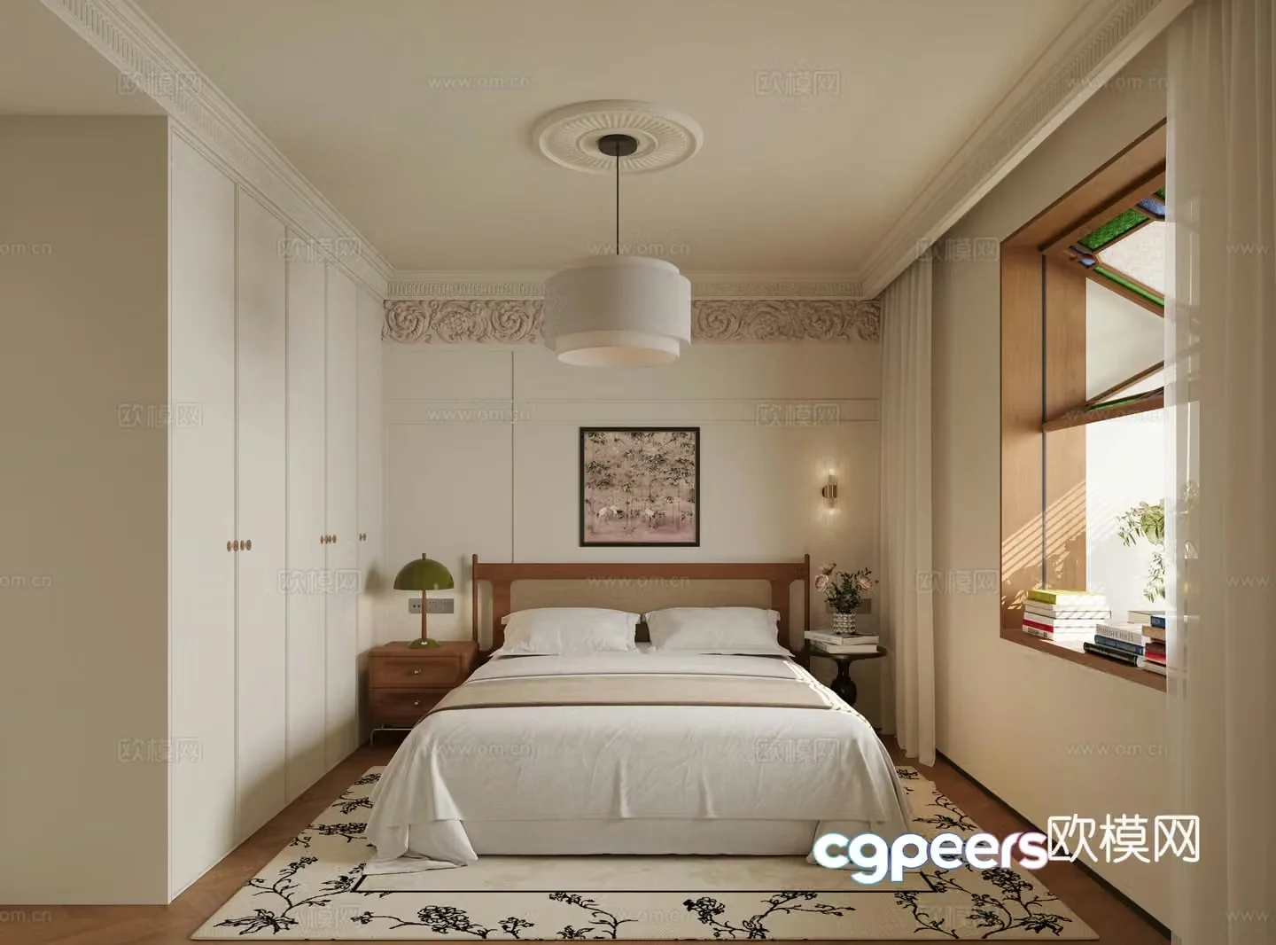 French medieval bedroom 3d model