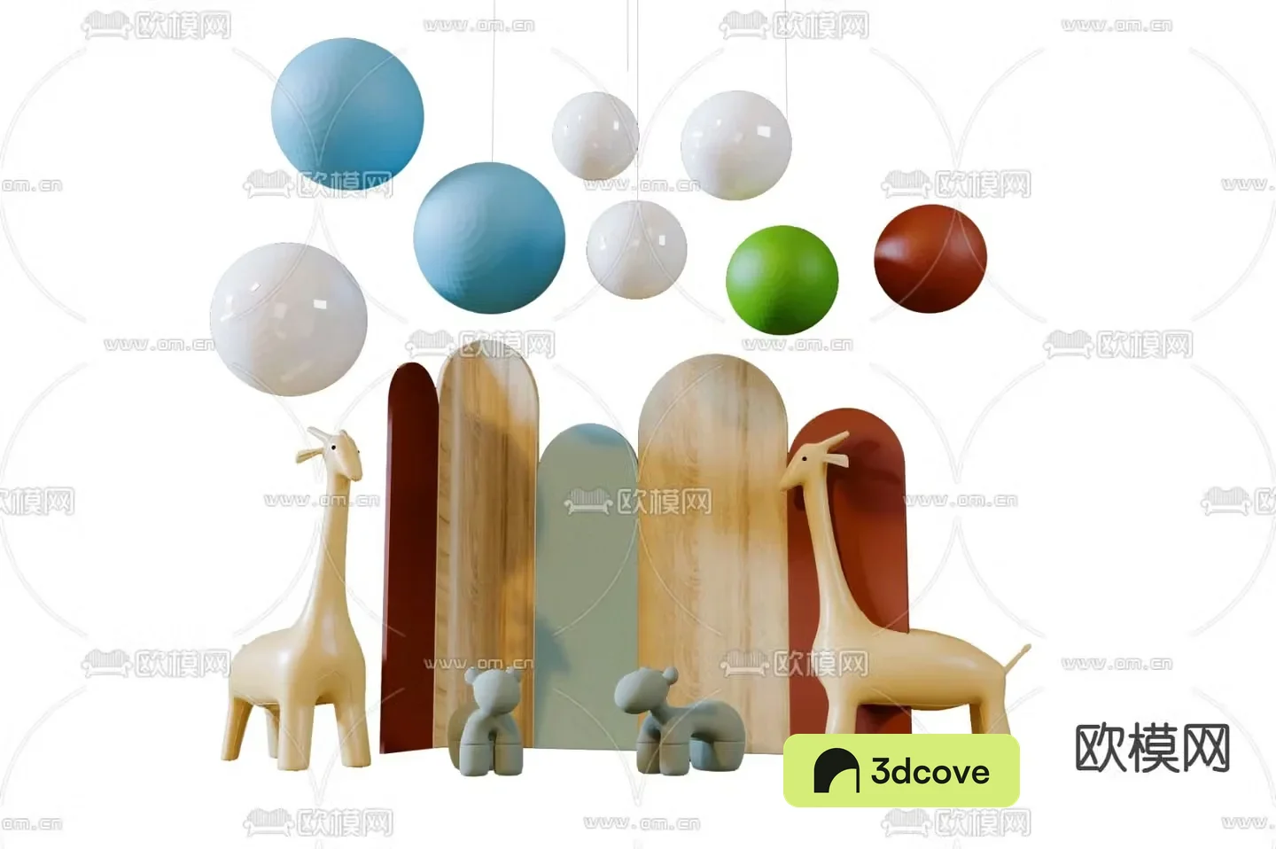 giraffe screen children’s chandelier