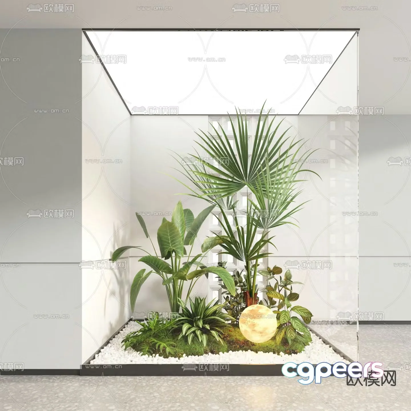 Landscape plant landscaping plant pile 3d model