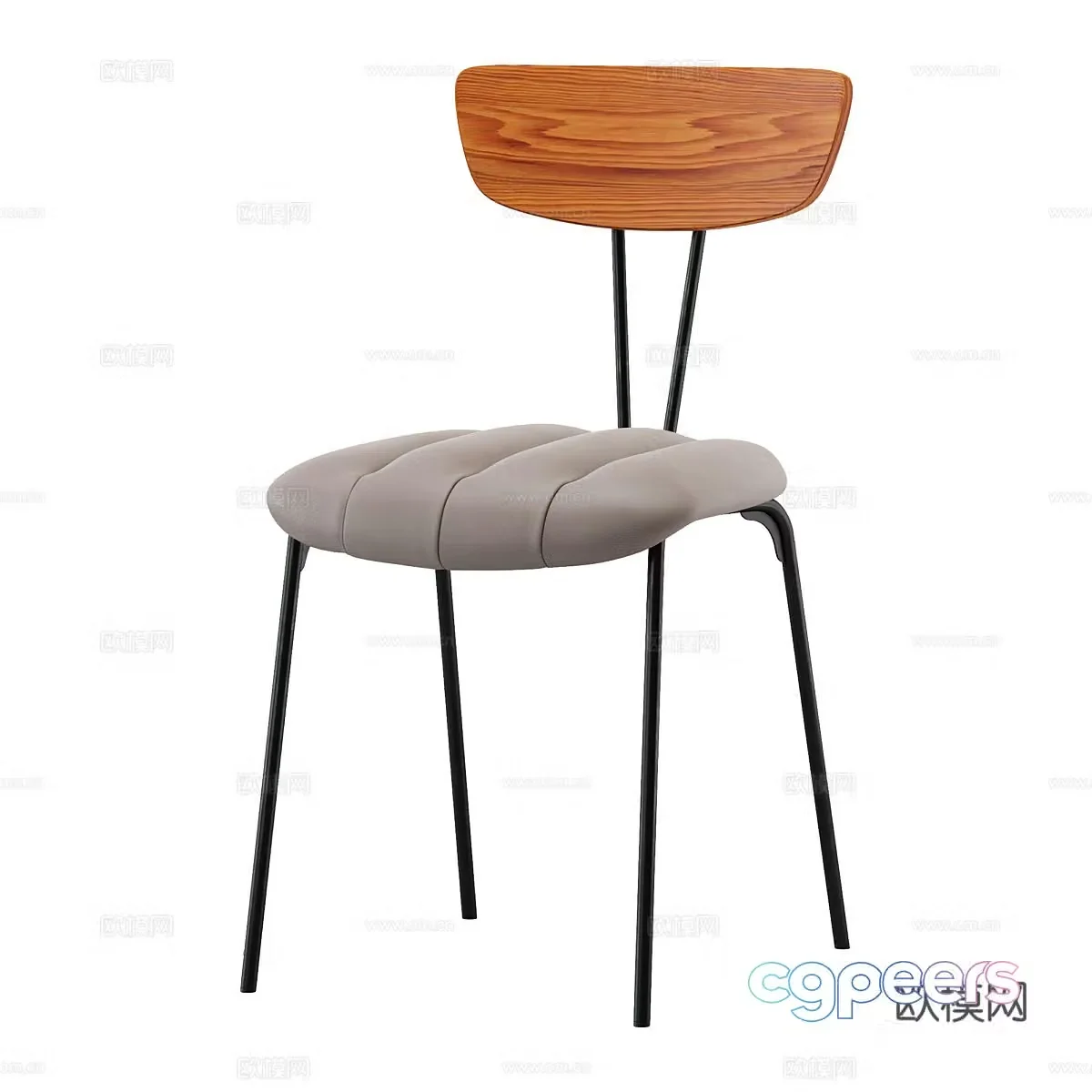 Nordic chair dining chair 3d model