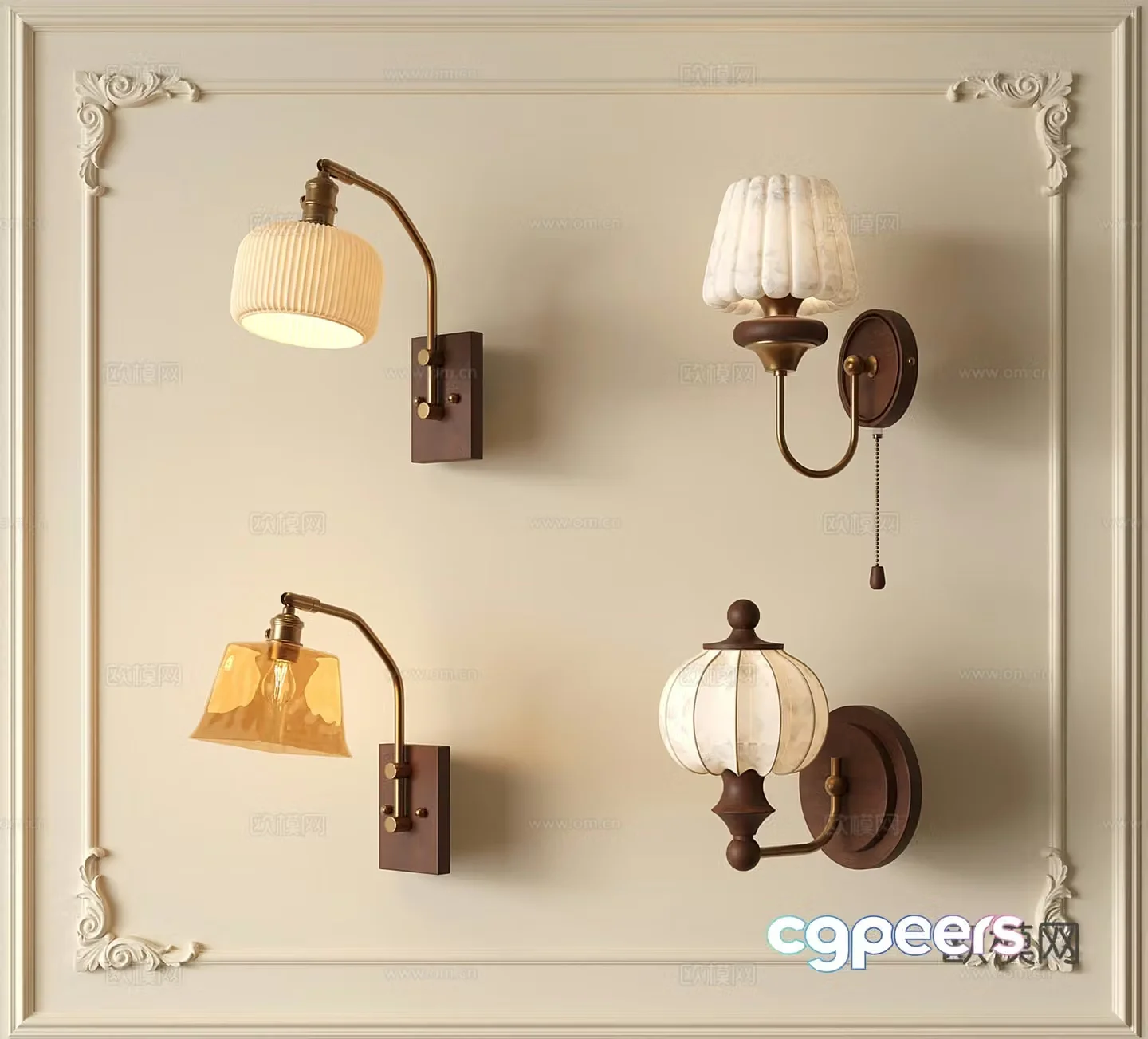 Song’s medieval wall lamp wall lamp decorative wall lamp bedside wall lamp 3D model