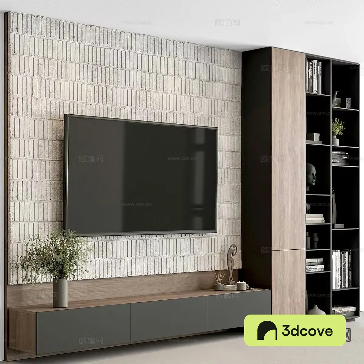 Modern TV background wall