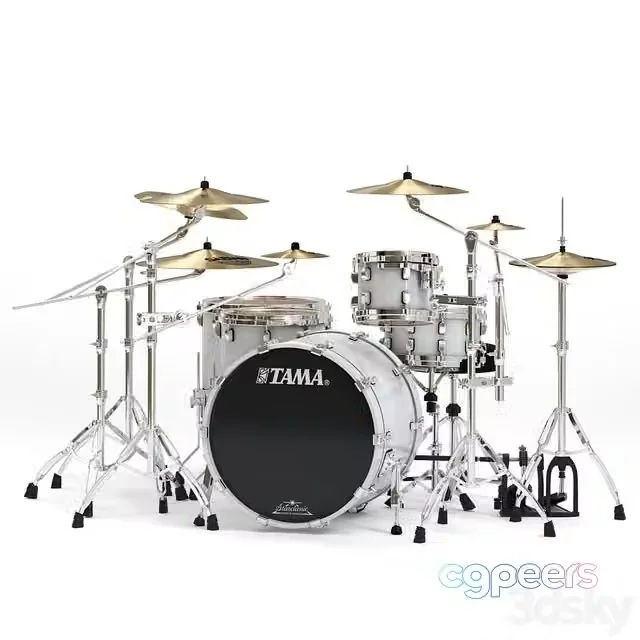 3ds Max Free – Musical instrument, Tama Performer Drum Kit