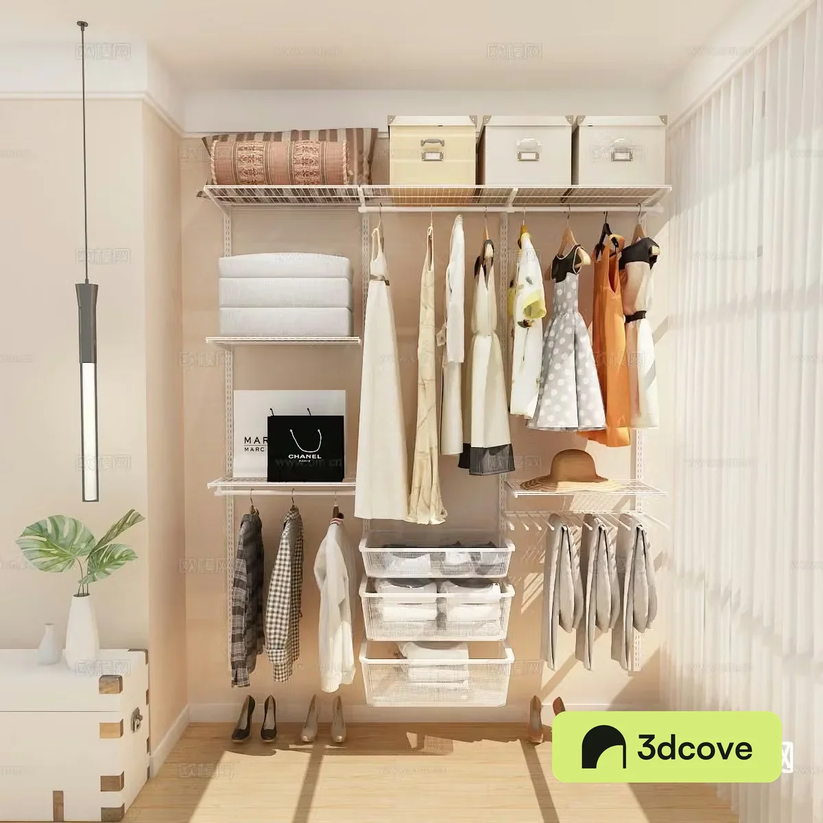 Modern walk-in closet