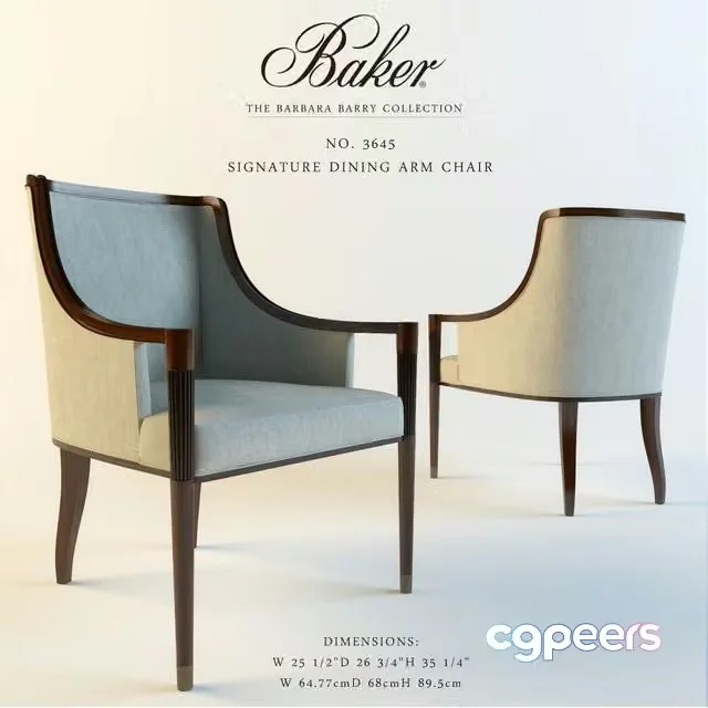 3ds Max Free – Baker_3645_SIGNATURE DINING ARM CHAIR