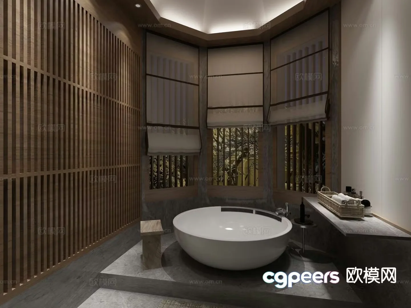 Modern villa bathroom 3d model