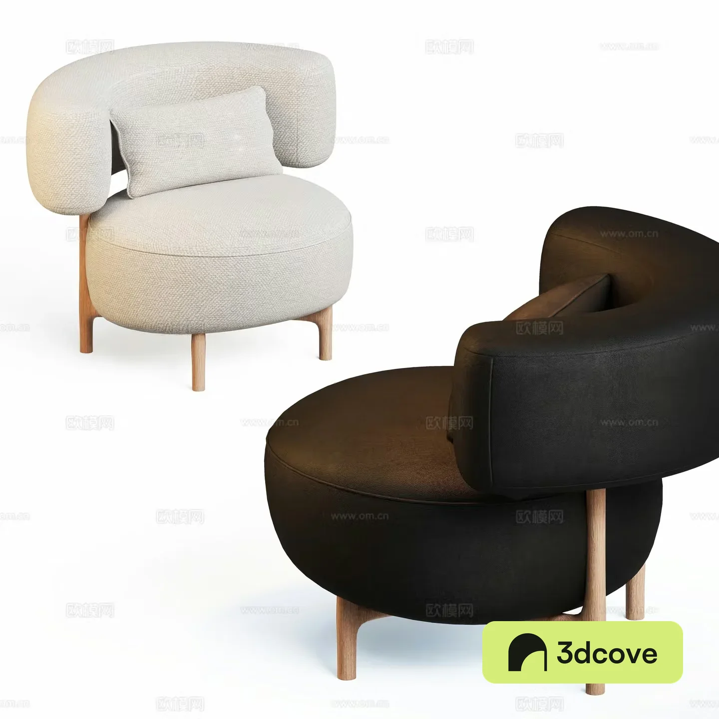 Modern leisure chair leather chair