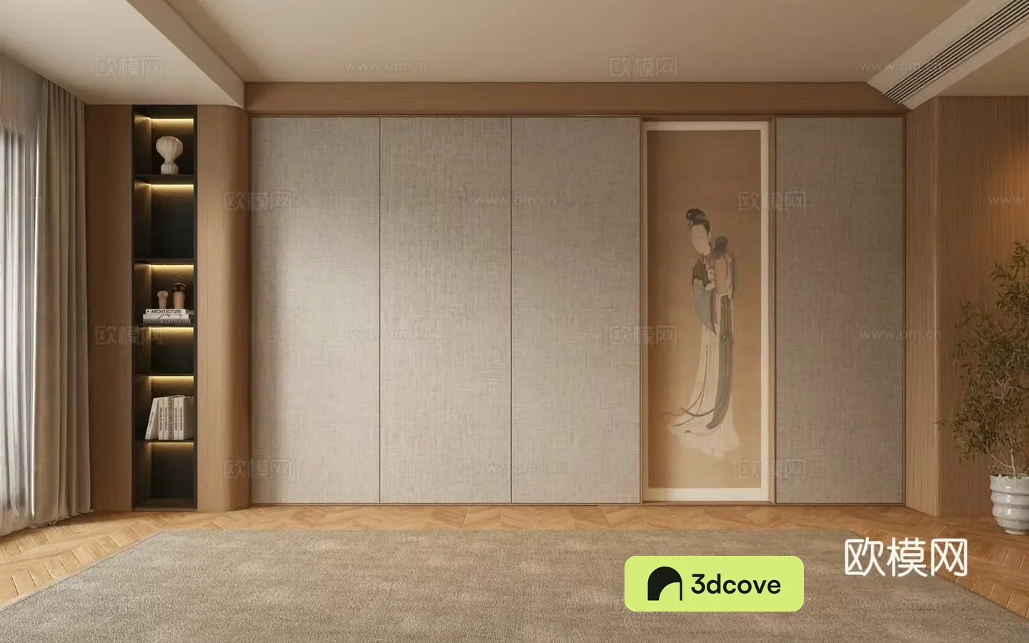 New Chinese style sofa background wall