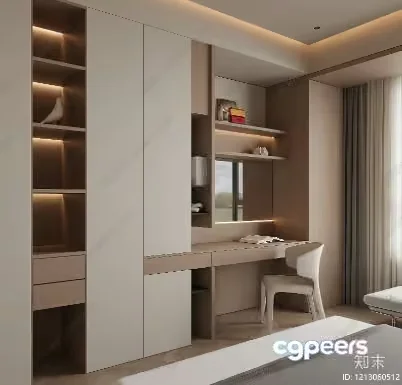 Modern Bedroom 3D Model – 7034 – VRAY Render