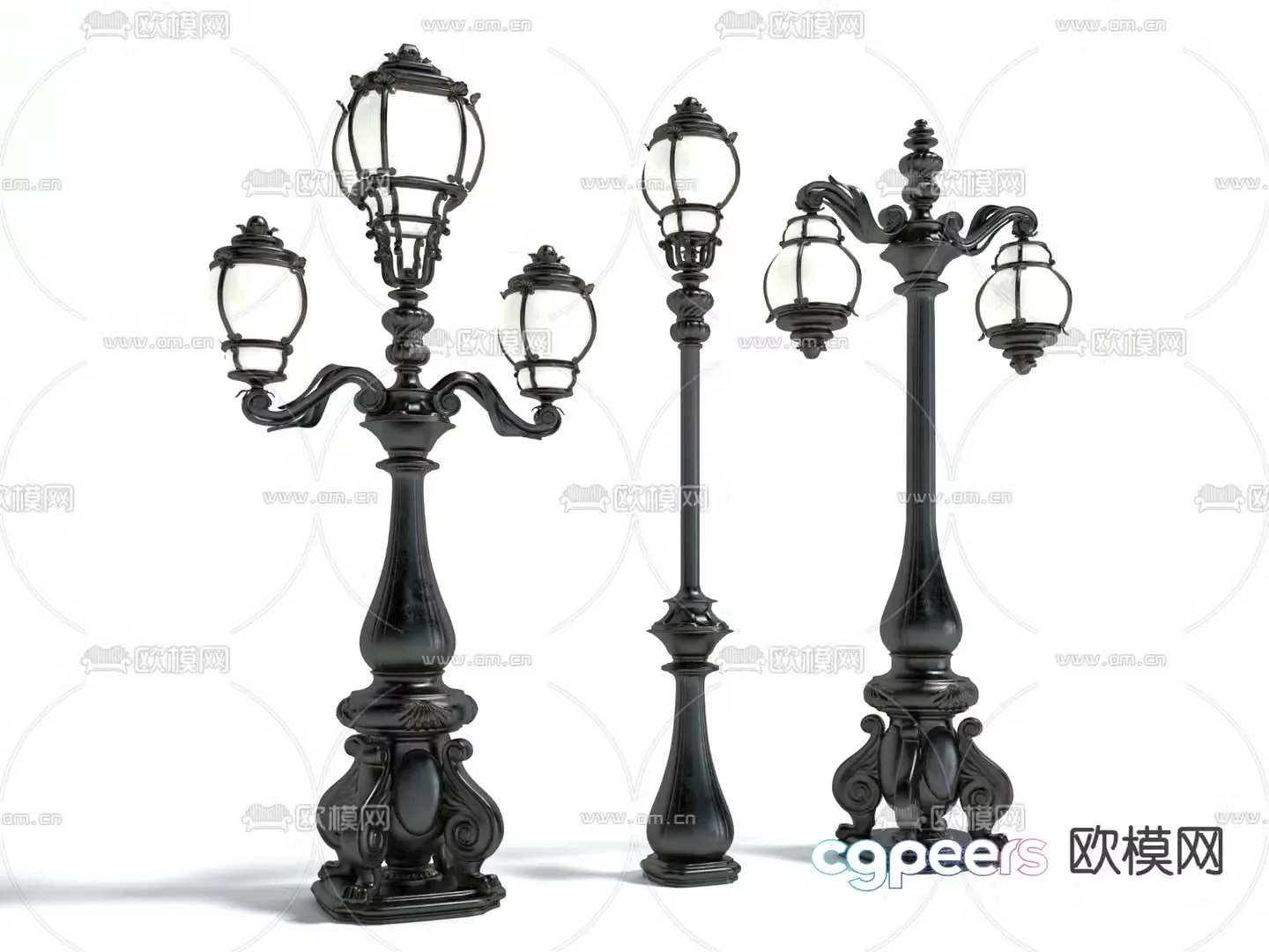 European outdoor lights Garden lights Garden lights Street lights 3D model