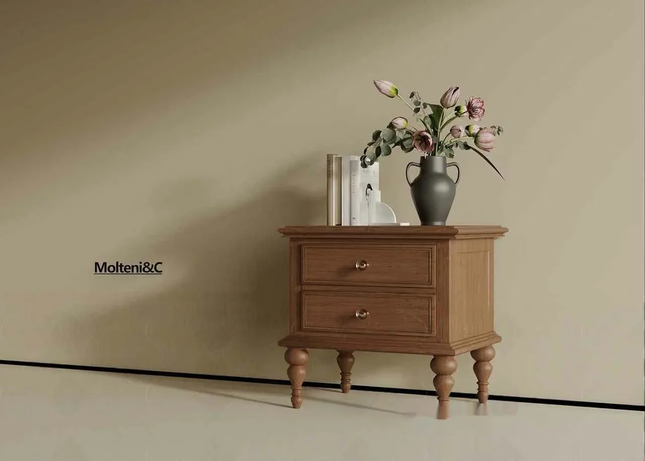 Wooden Bedside Table 3D Model – 14456 – VRAY Render
