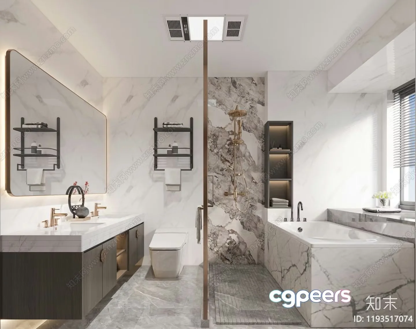 A Modern Bathroom 3D Model – 3951 – CORONA Render