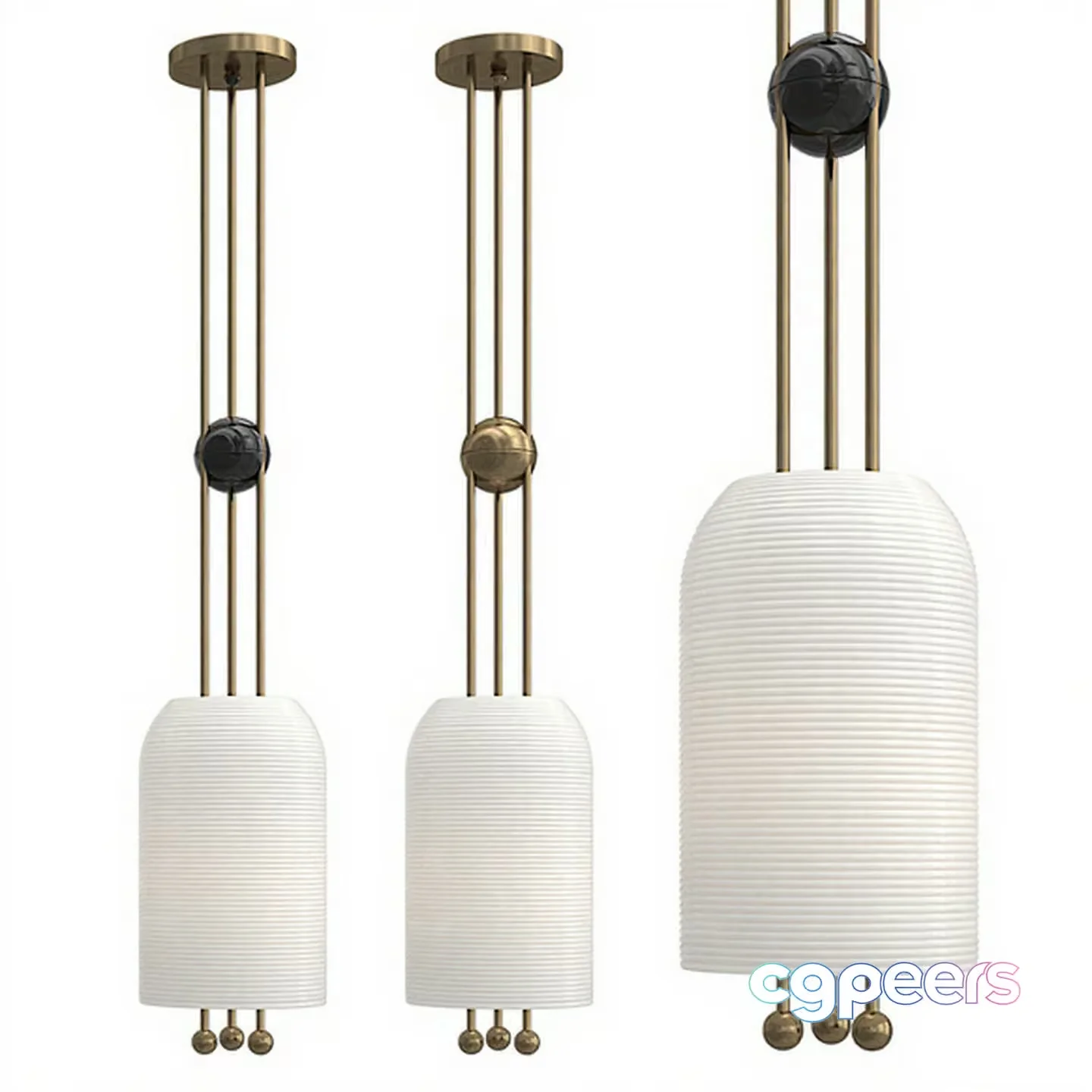 Gold Light Fixture 3D Model – 6253 – CORONA Render